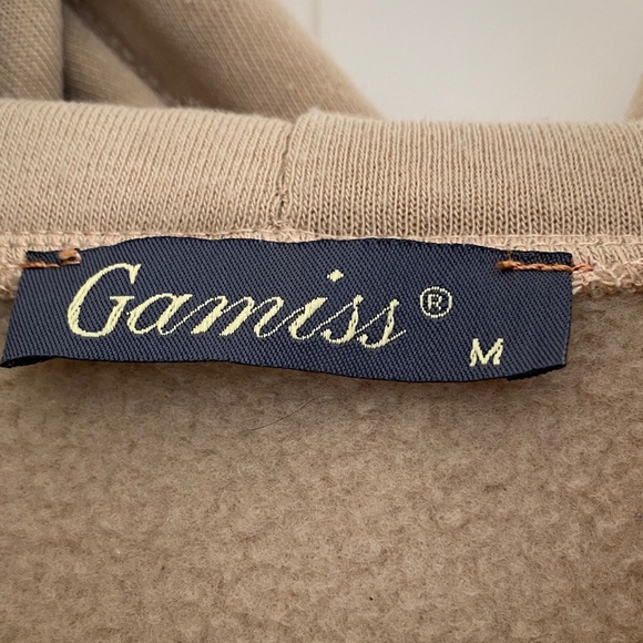 Tan Zip-Up Hoodie with Brown Accents - Picture 2 of 4